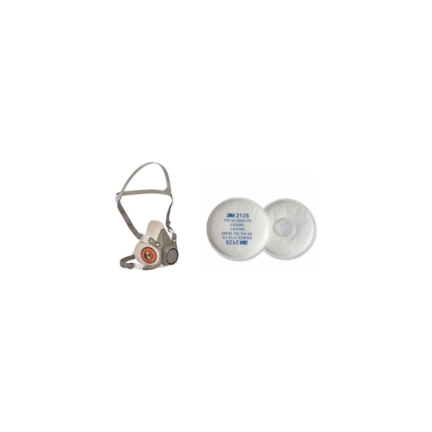 3m 6200 Yarım Yüz  Maskesi + 3m 2125 Ffp2 Filtre
