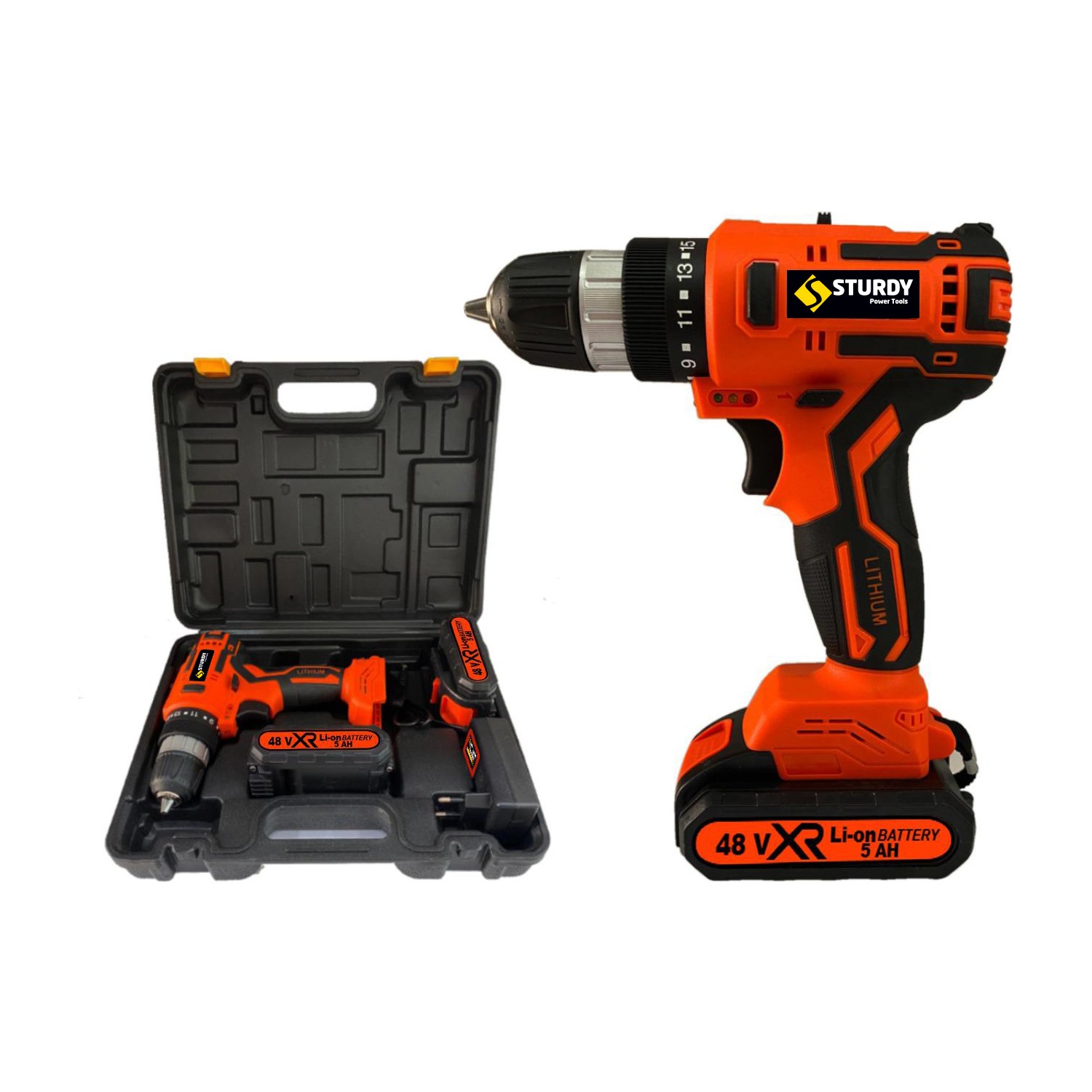 Sturdy New Model  48V 5AH Çift Akülü Şarjlı Vidalama Matkap