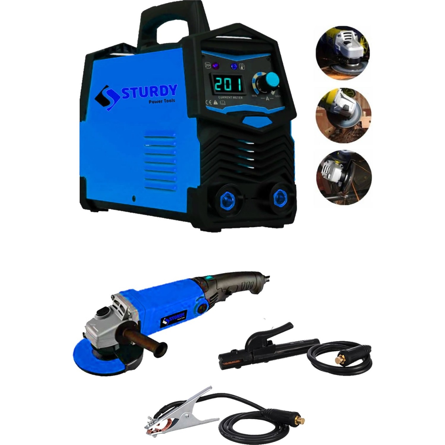 Sturdy Power Tools Special Model Monostick Technology Super Ultrasonıc 200  Dijital Göstergeli Taşlama Ile Beraber Invertör Kaynak Makinası