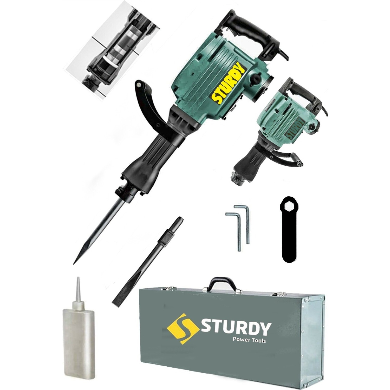 Sturdy Power Tools Japon Technology 4200 W 2022 New Seri 16 kg 59 Joule Prof Kırıcı Keski ve Murç