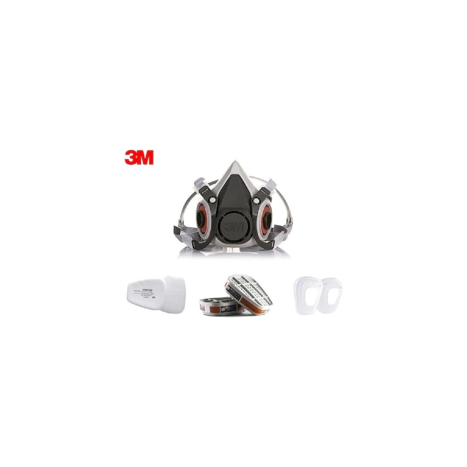3m 6200 Yarım Yüz Maskesi + 3m 6057 Abe Filtre + 3m 5935 P3 Filtre +K501 Kapak
