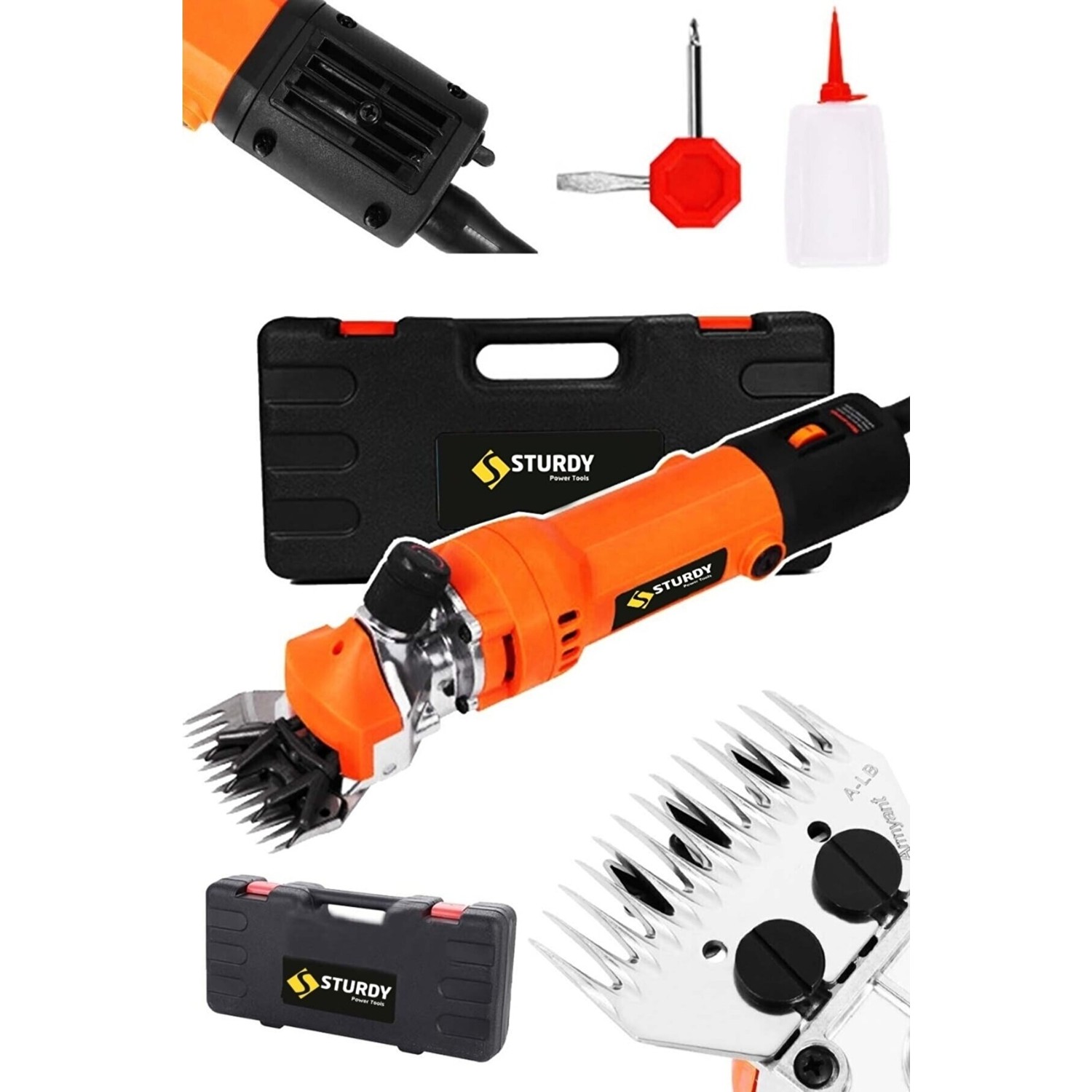 Sturdy Power Tools Sturdy 4400W Sjs Metal Şanzıman Koyun Kırkma Makinası Soğutmalı Sistem Profesyonel