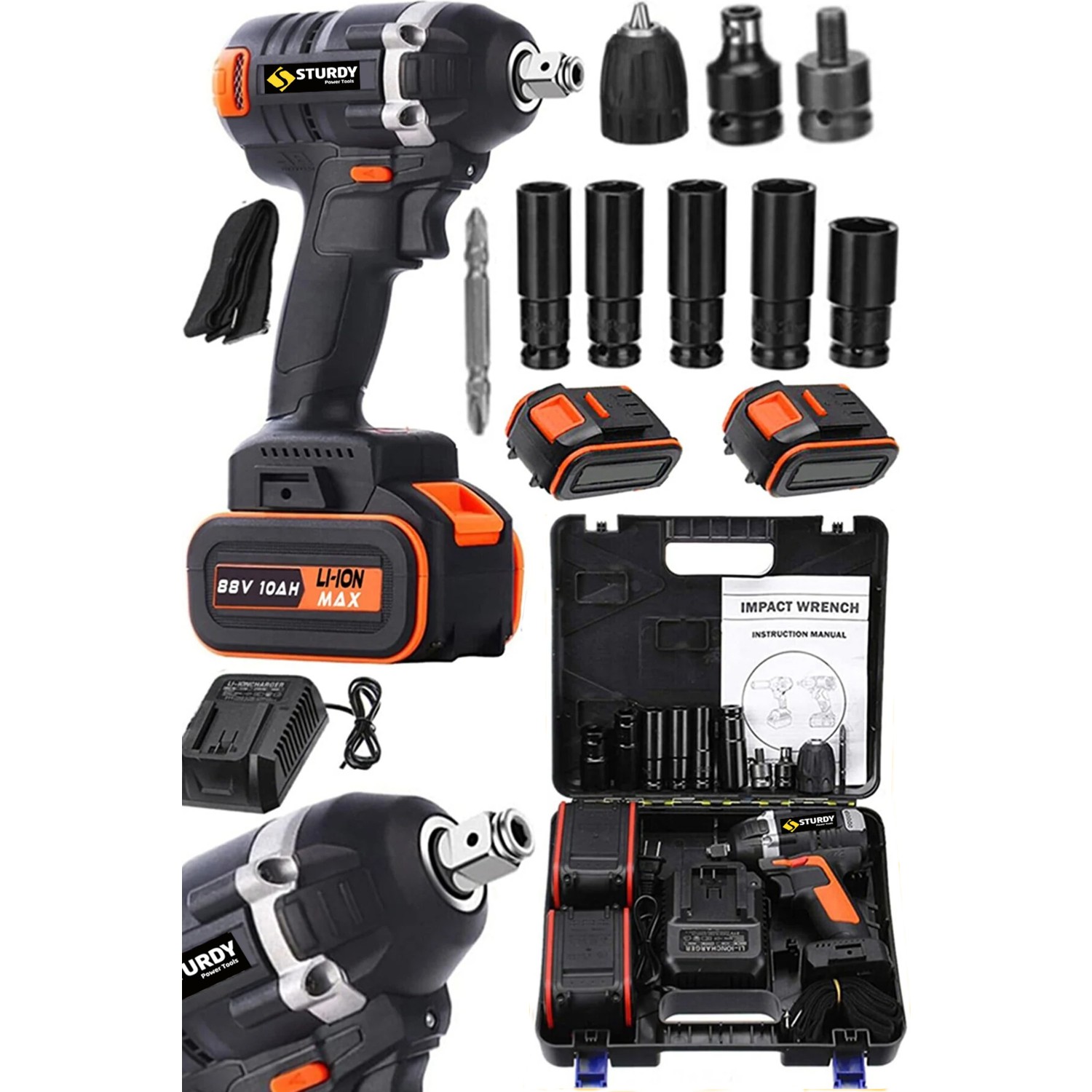 Sturdy Motor Akülü Vidalama + Darbeli Somun Sıkma Set