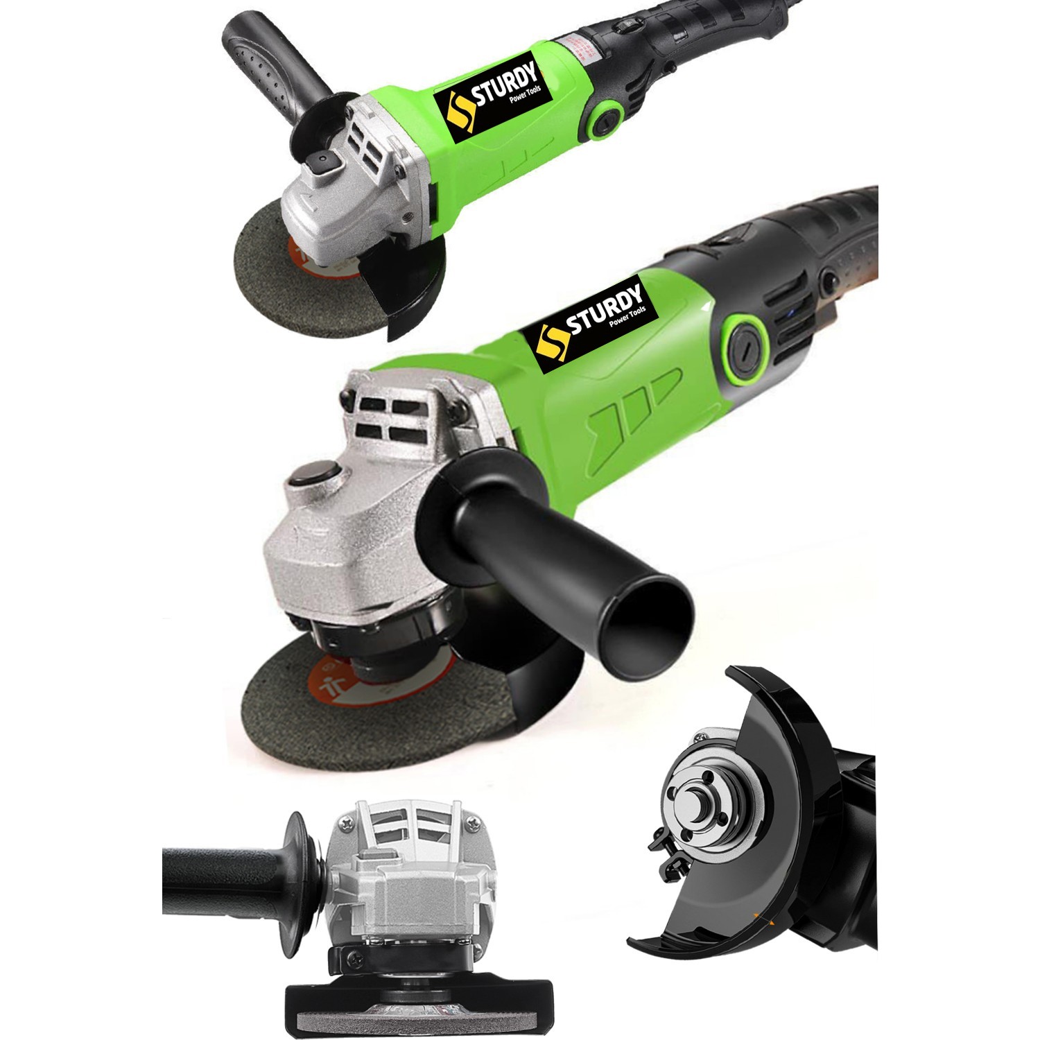 Sturdy Teknoloji Bakır Sargılı Devir Ayarlı 1200 W 125 mm Devir Ayarlı Spiral Avuç içi Taşlama Makinası