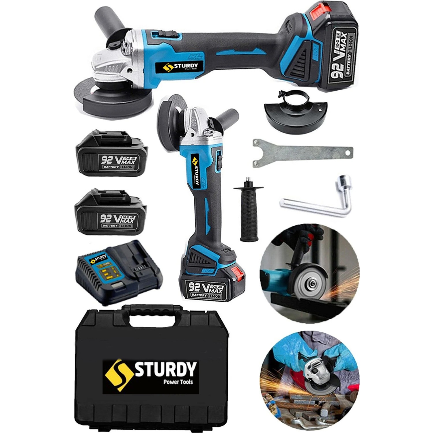 Sturdy Japon Sturdy Ktr Kömürsüz Motor Yeni Nesil Çift Akülü Spiral Taşlama Metal Kesim Makinası 92 V 3 Kademe Ayarlı