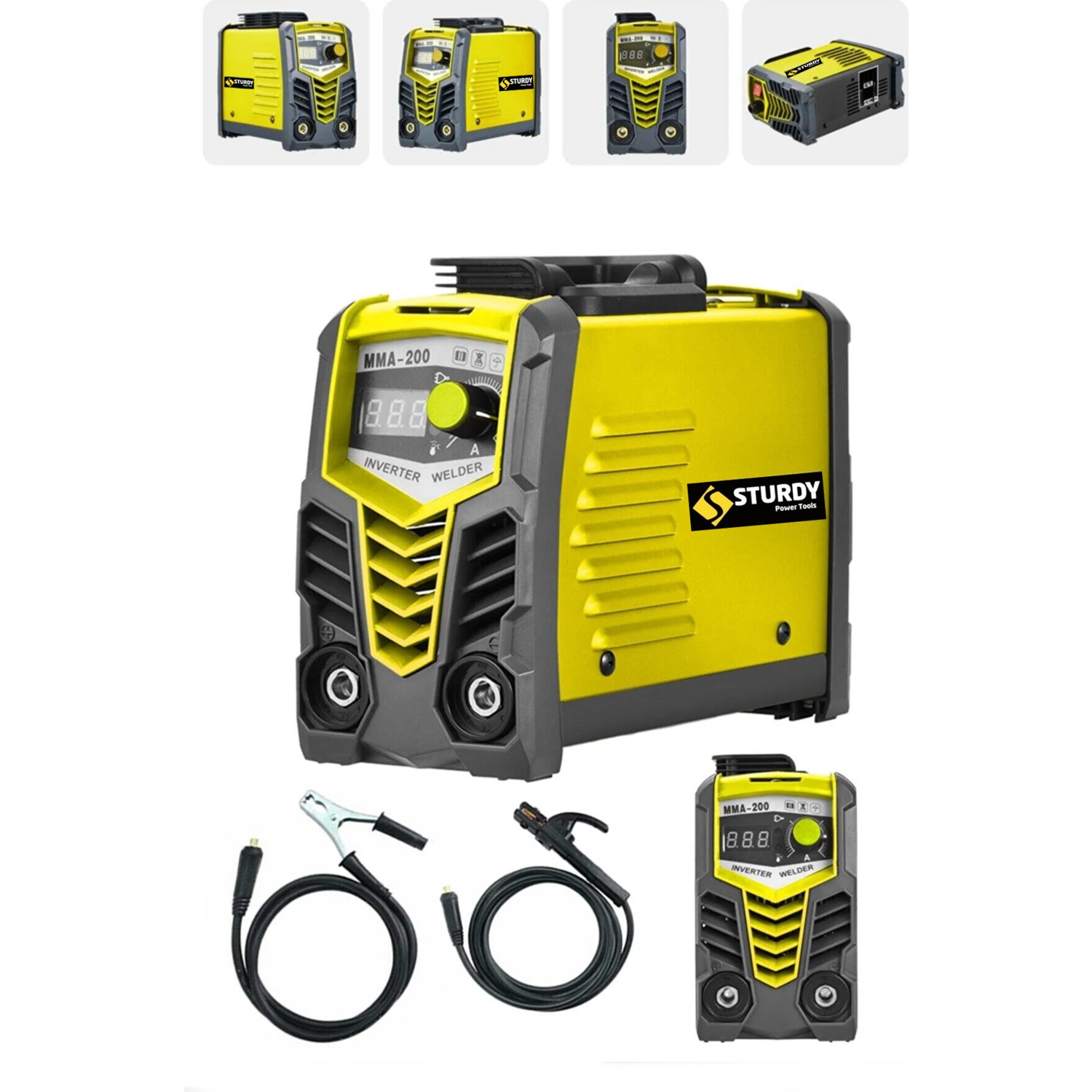 Sturdy Quelle 200 Amper Profesyonel Dijital Göstergeli Inverter Kaynak Makinesi Yellow