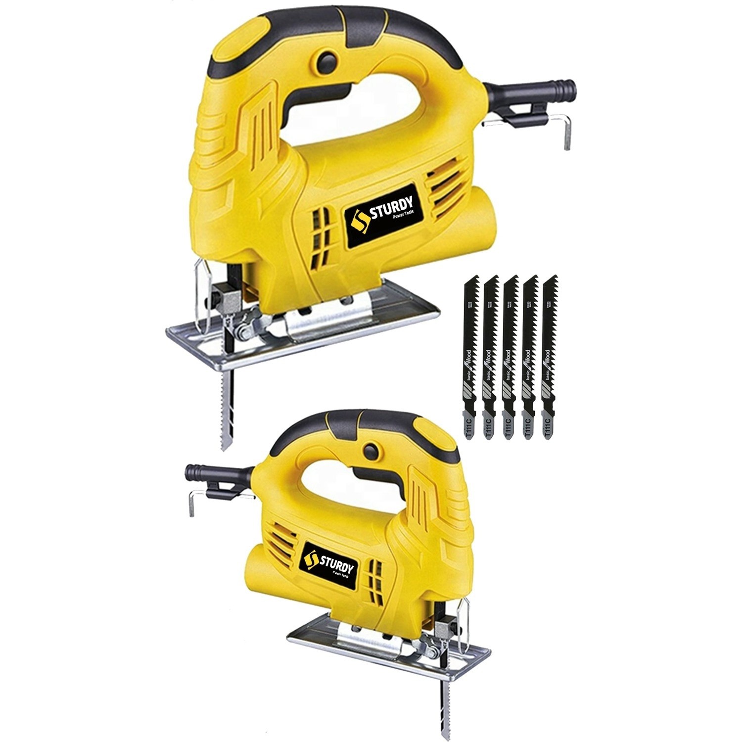 Sturdy 550 W Bakır Sargı Çelik Şanzıman 6 Kademe Devirli Dekupaj Testere Makinesi 5 Adet Uç HK-JS550W