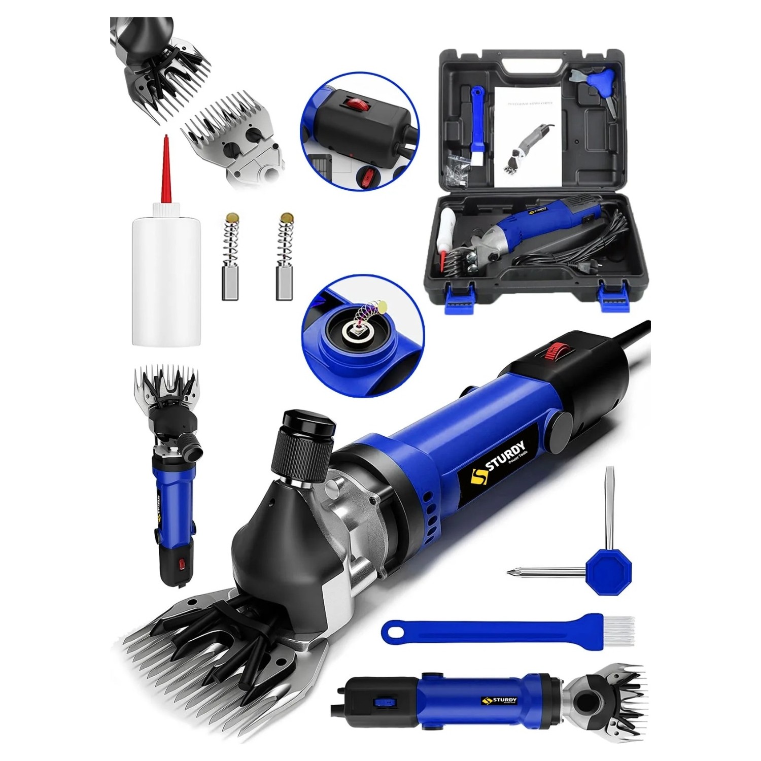 Sturdy Metal Şanzuman Koyun Keçi Kirkma Kirpma Makinesi 460WATT Turboseri