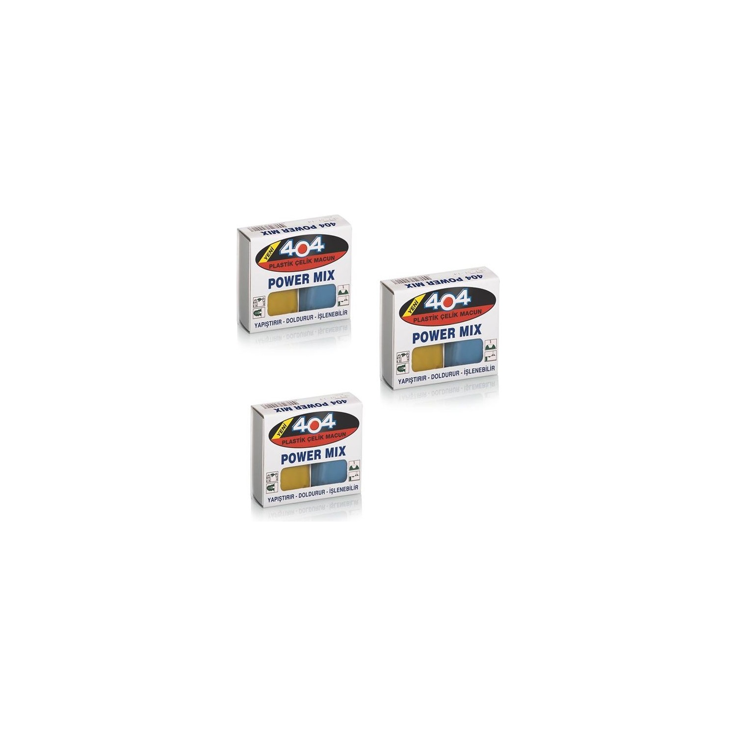 404 Power Mix 40 Gr. Çok Güçlü Macun Yapıştırıcı 3 Adet