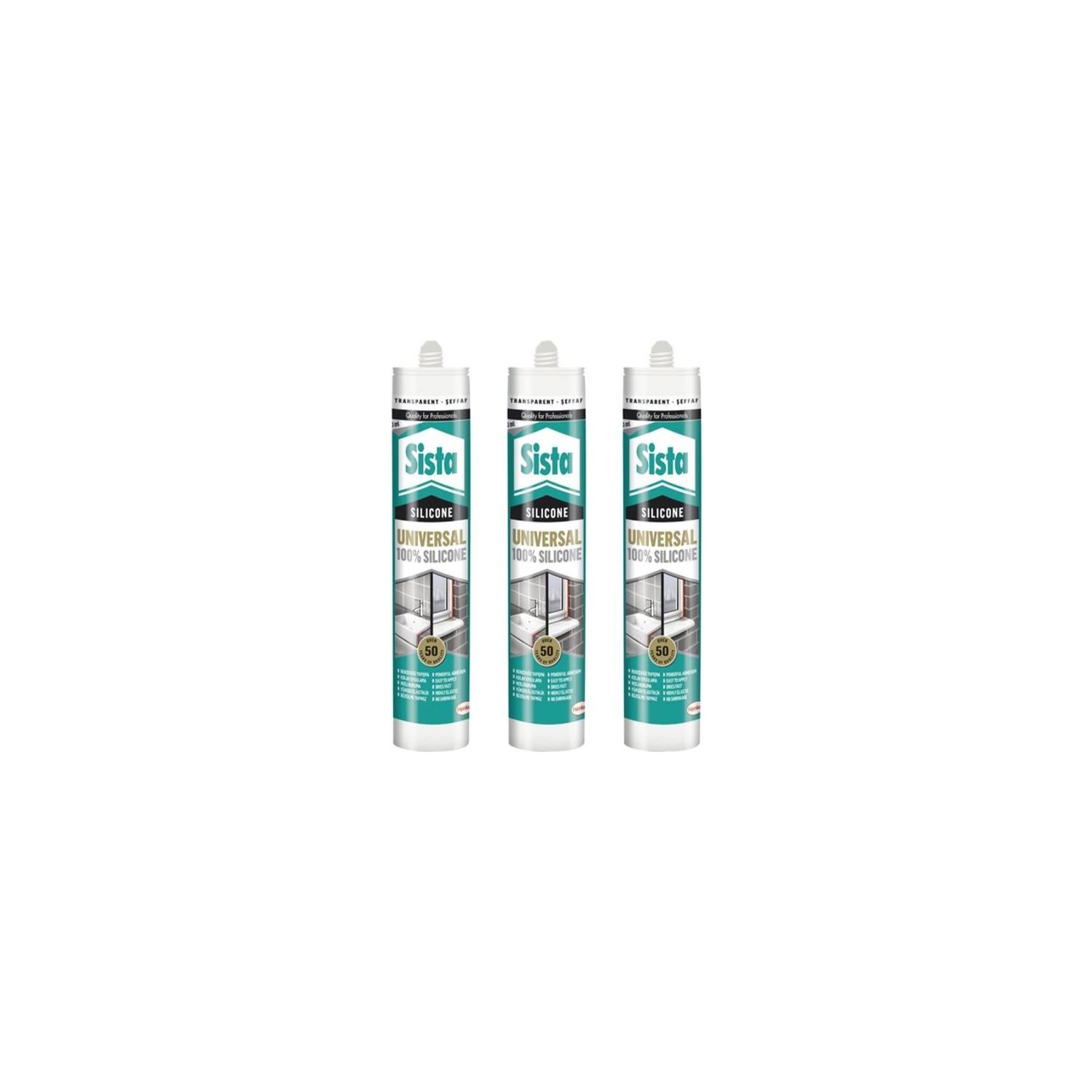 Sista Üniversal Silikon Şeffaf 280ML 3 Adet