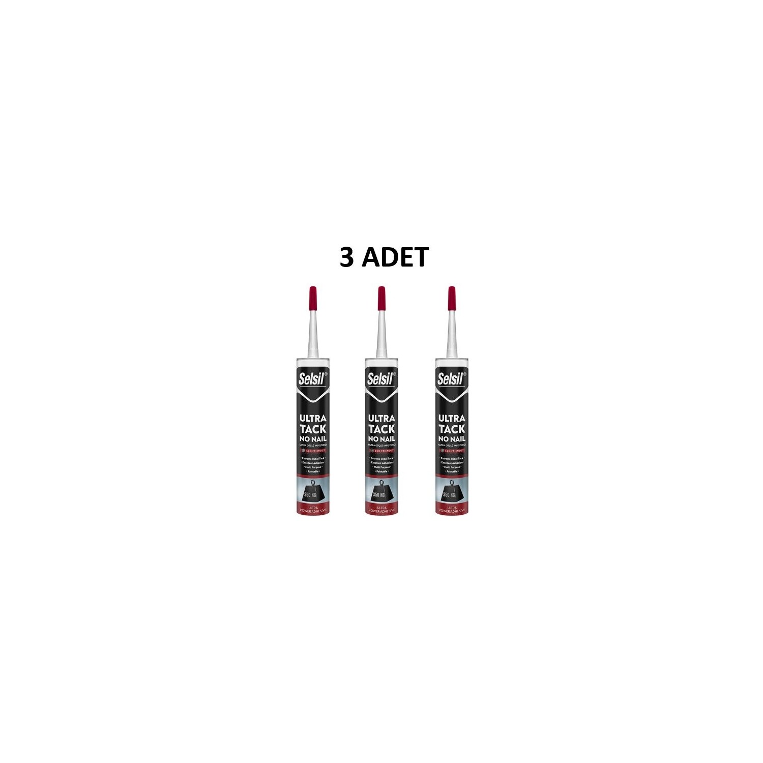 Selsil Ultra Tack Beyaz Silikon 290 ml 3 Adet