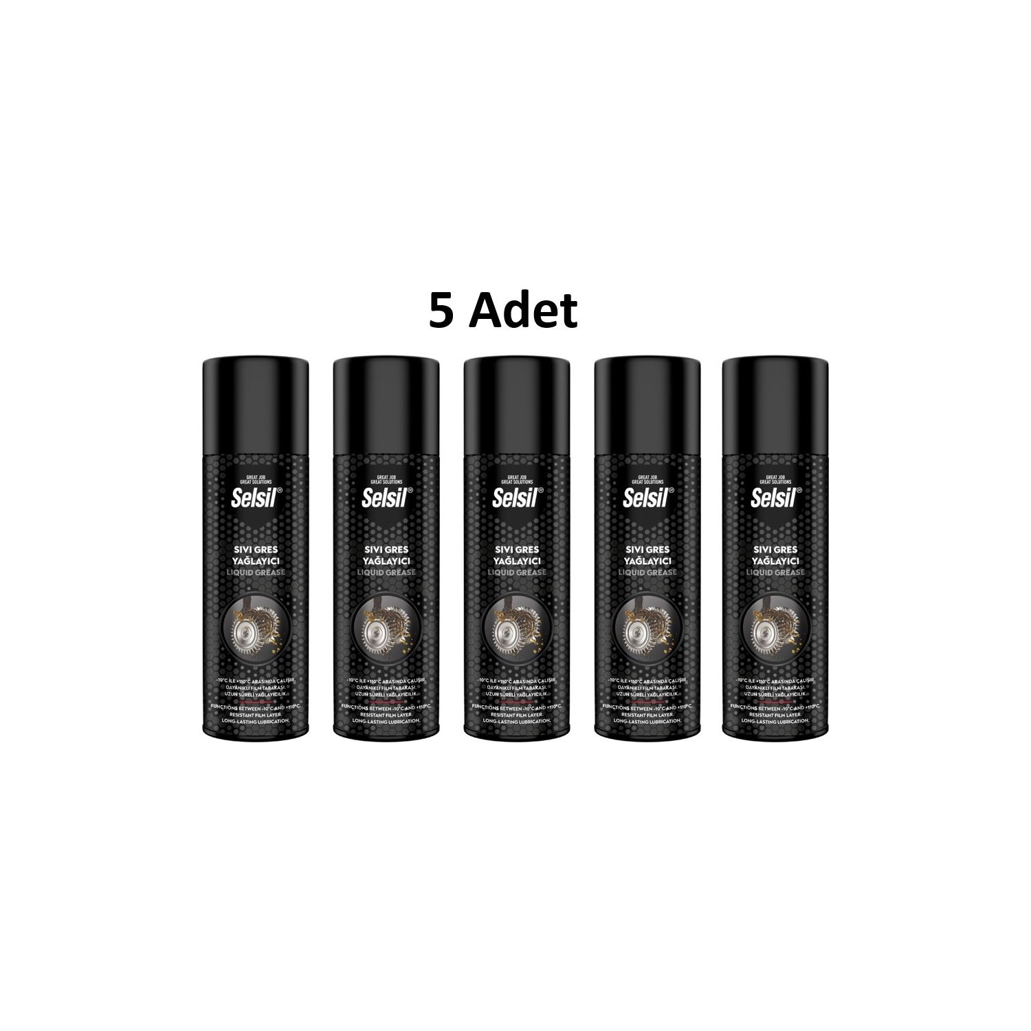 Selsil Sıvı Gres Yağlama Spreyi 500ML 5 Adet
