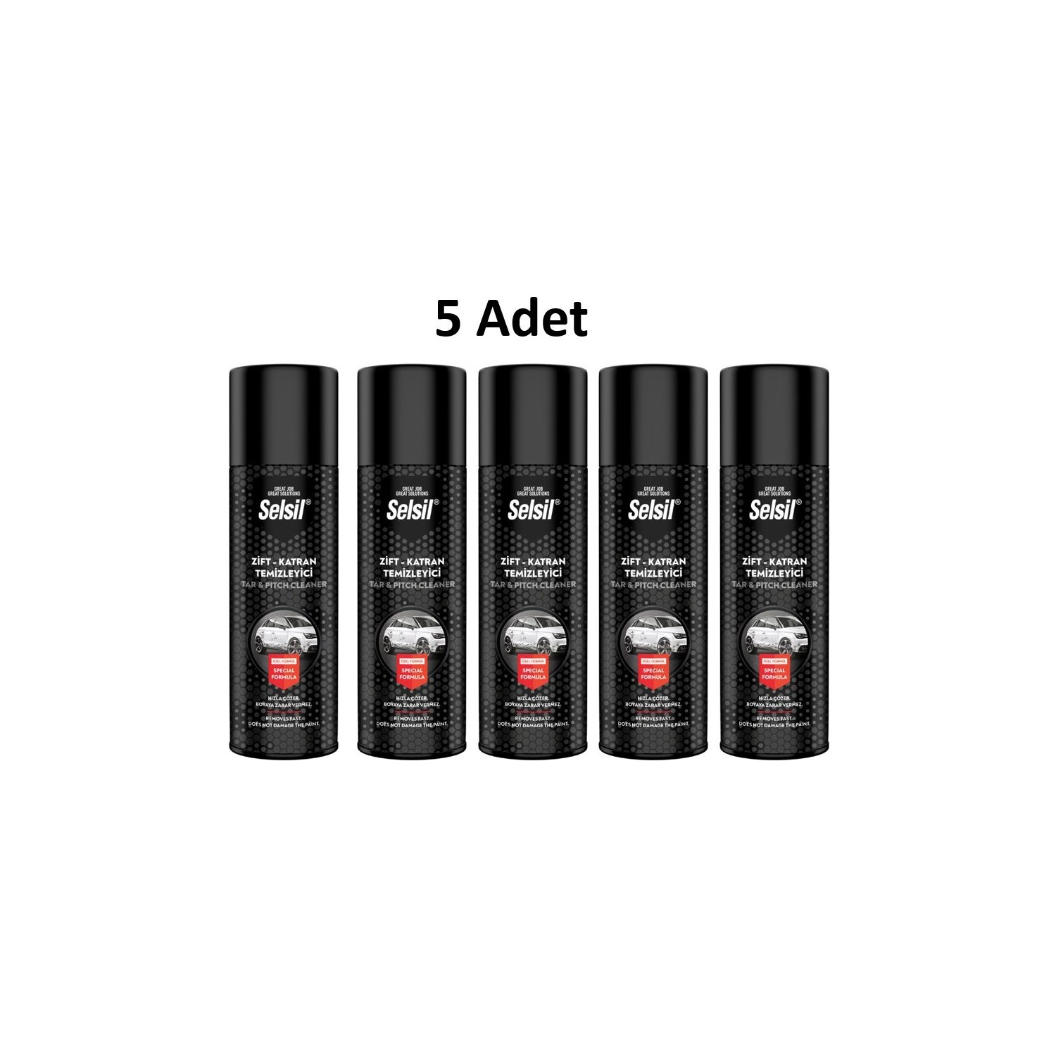 Selsil Zift Katran Temizleyici Sprey 200 ml 5 Adet