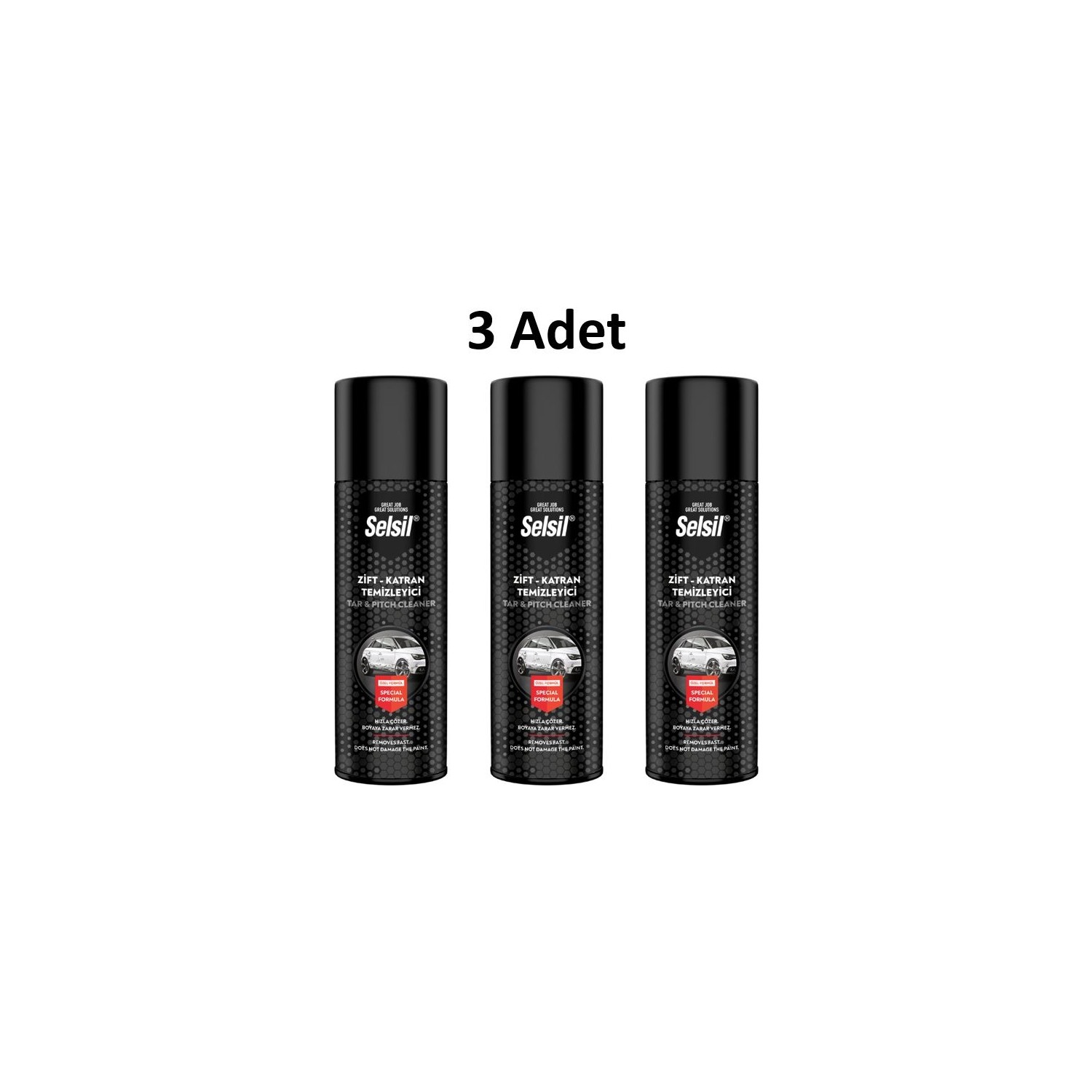 Selsil Zift Katran Temizleyici Sprey 200 ml 3 Adet