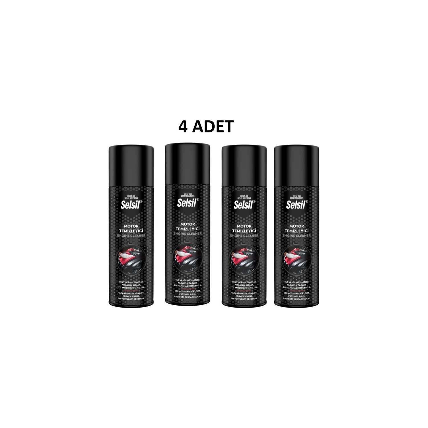 Selsil Susuz Motor Temizleme Spreyi 500ML 4 Adet