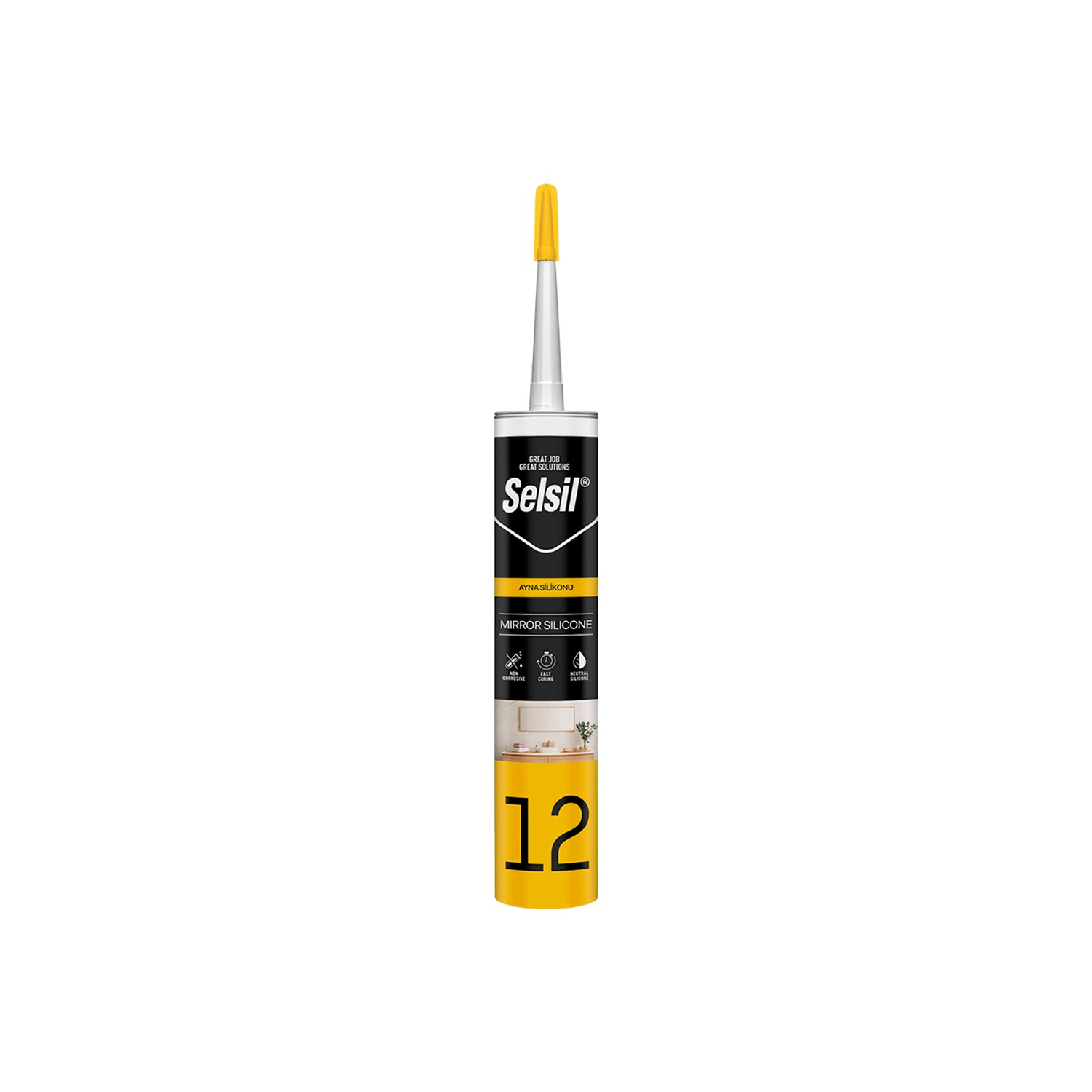 Selsil Ayna Silikonu Şeffaf 280ML