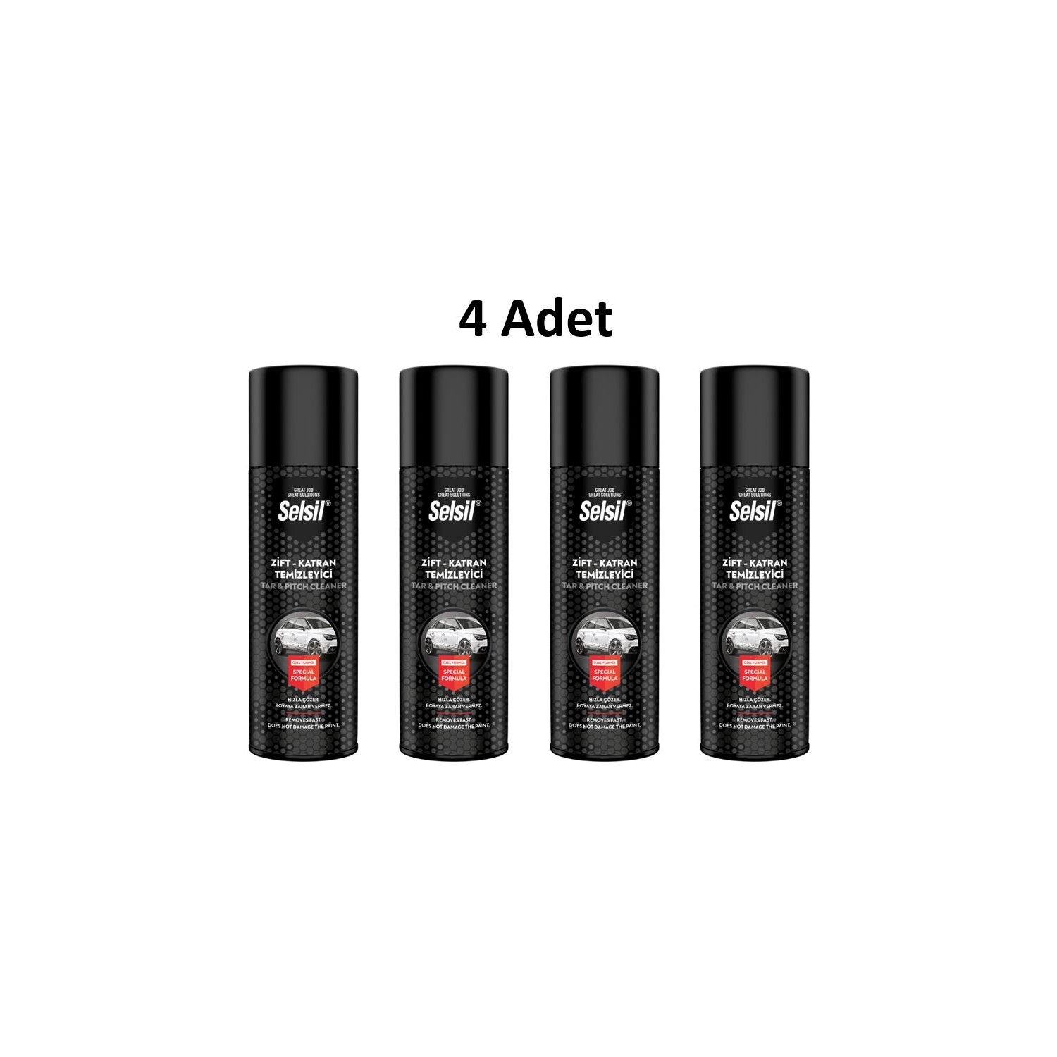 Selsil Zift Katran Temizleyici Sprey 200 ml 4 Adet