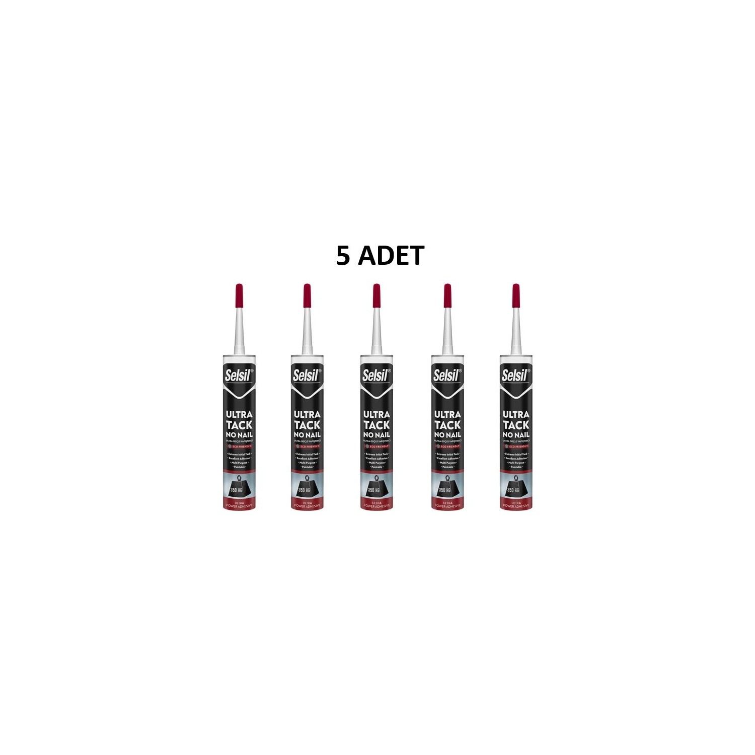 Selsil Ultra Tack Beyaz Silikon 290 ml 5 Adet