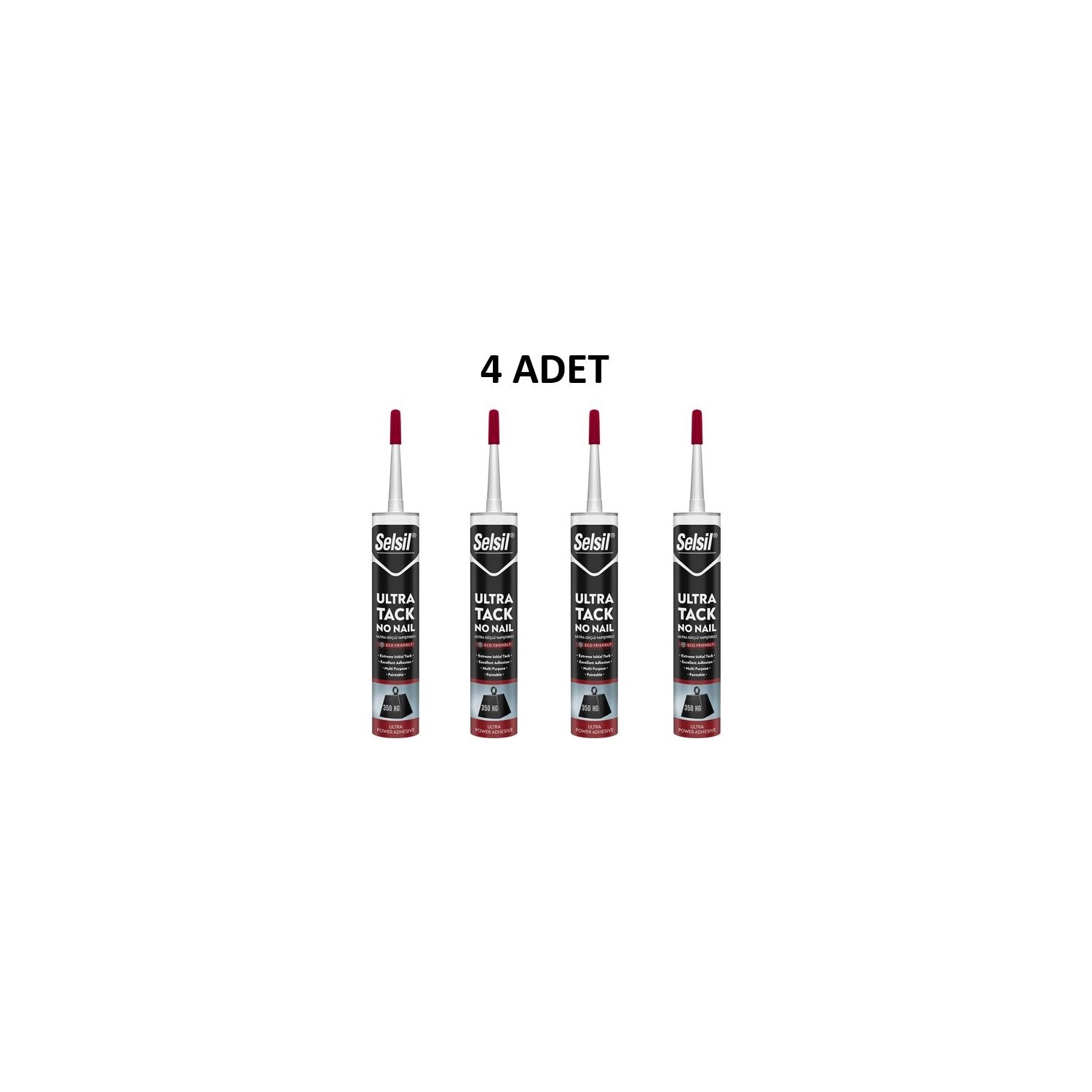 Selsil Ultra Tack Beyaz Silikon 290 ml 4 Adet
