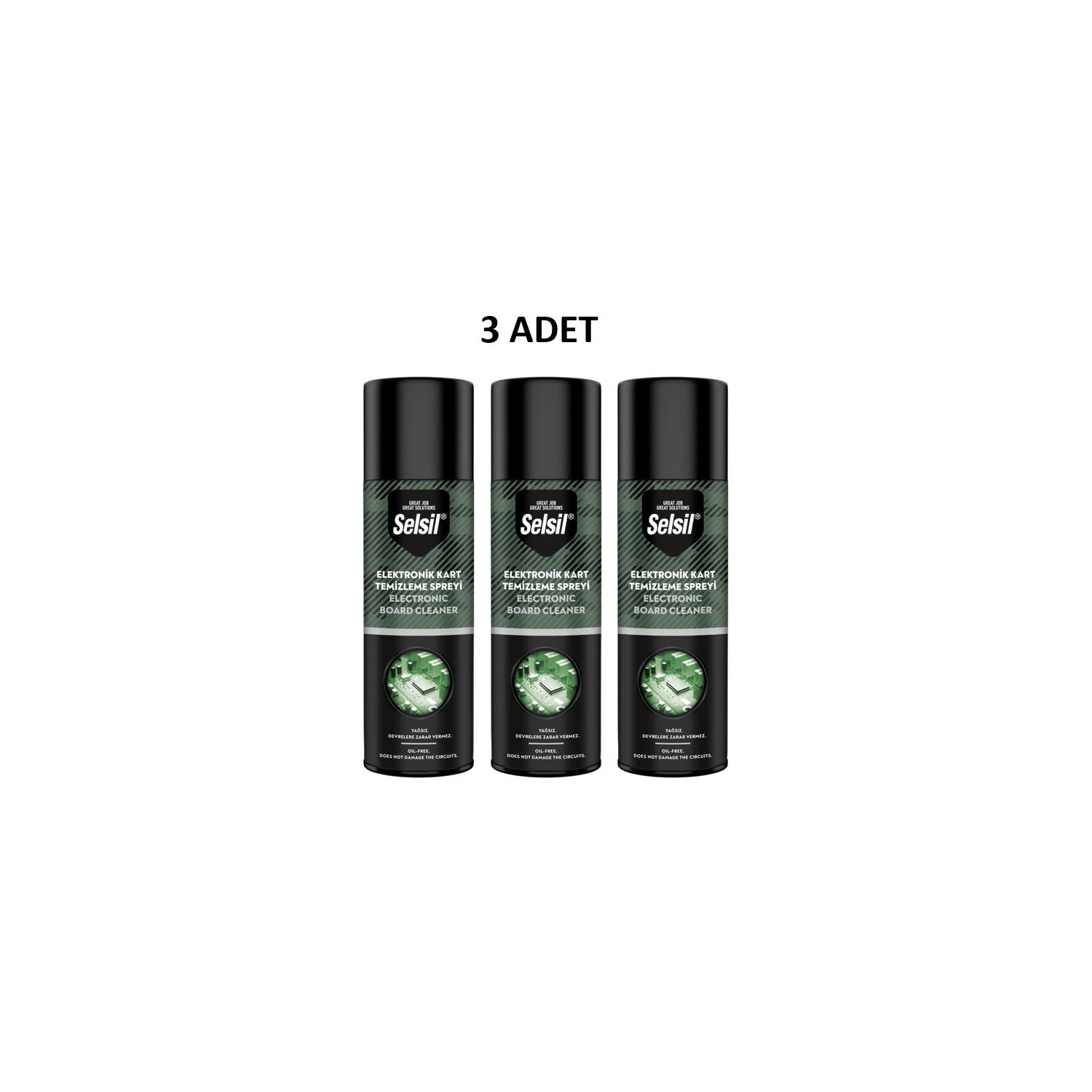 Selsil Elektronik Devre Kart Temizleme Spreyi 200ML 3 Adet