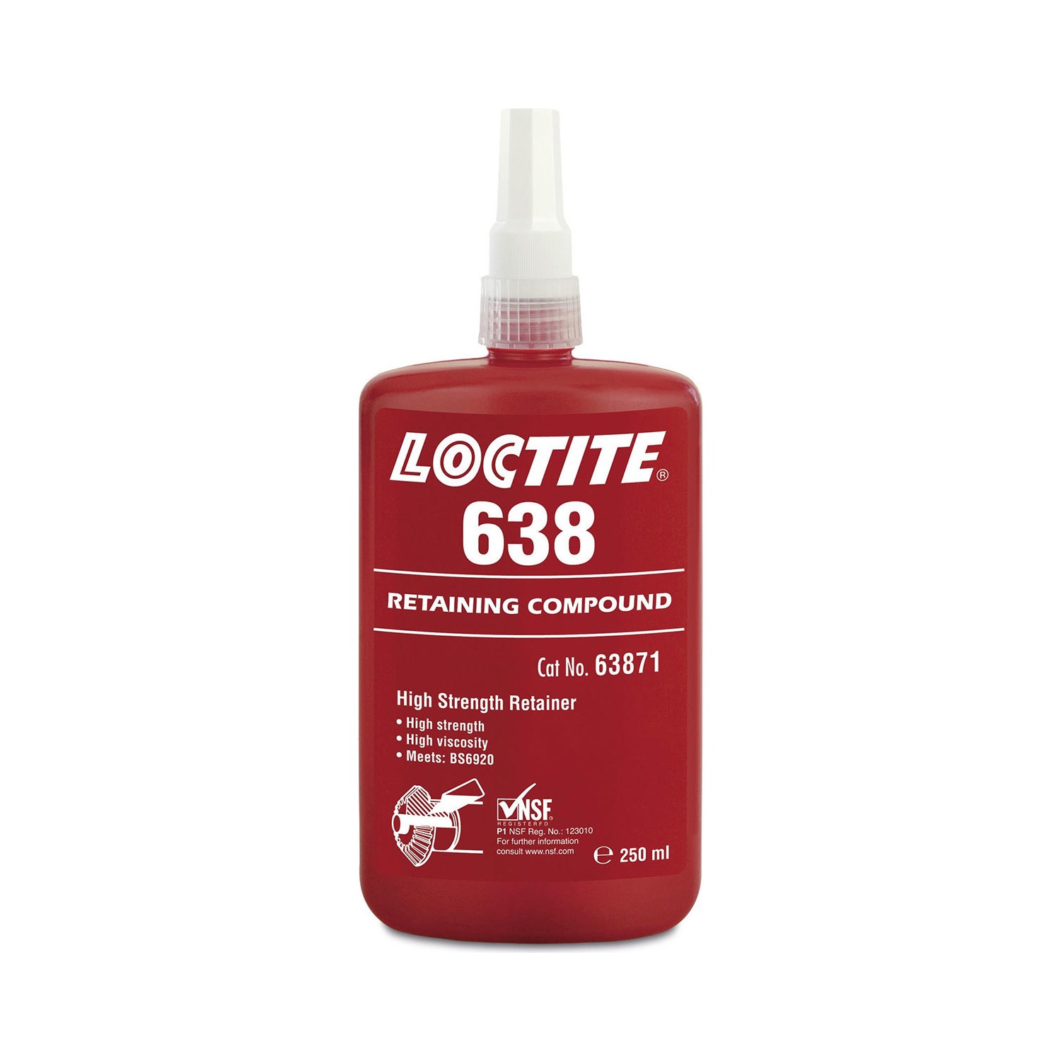 Loctite 638 250 Ml Anaerobik Yükseltilmiş Isı Dayanımlı Sıkı Geçme 0,25 Mm