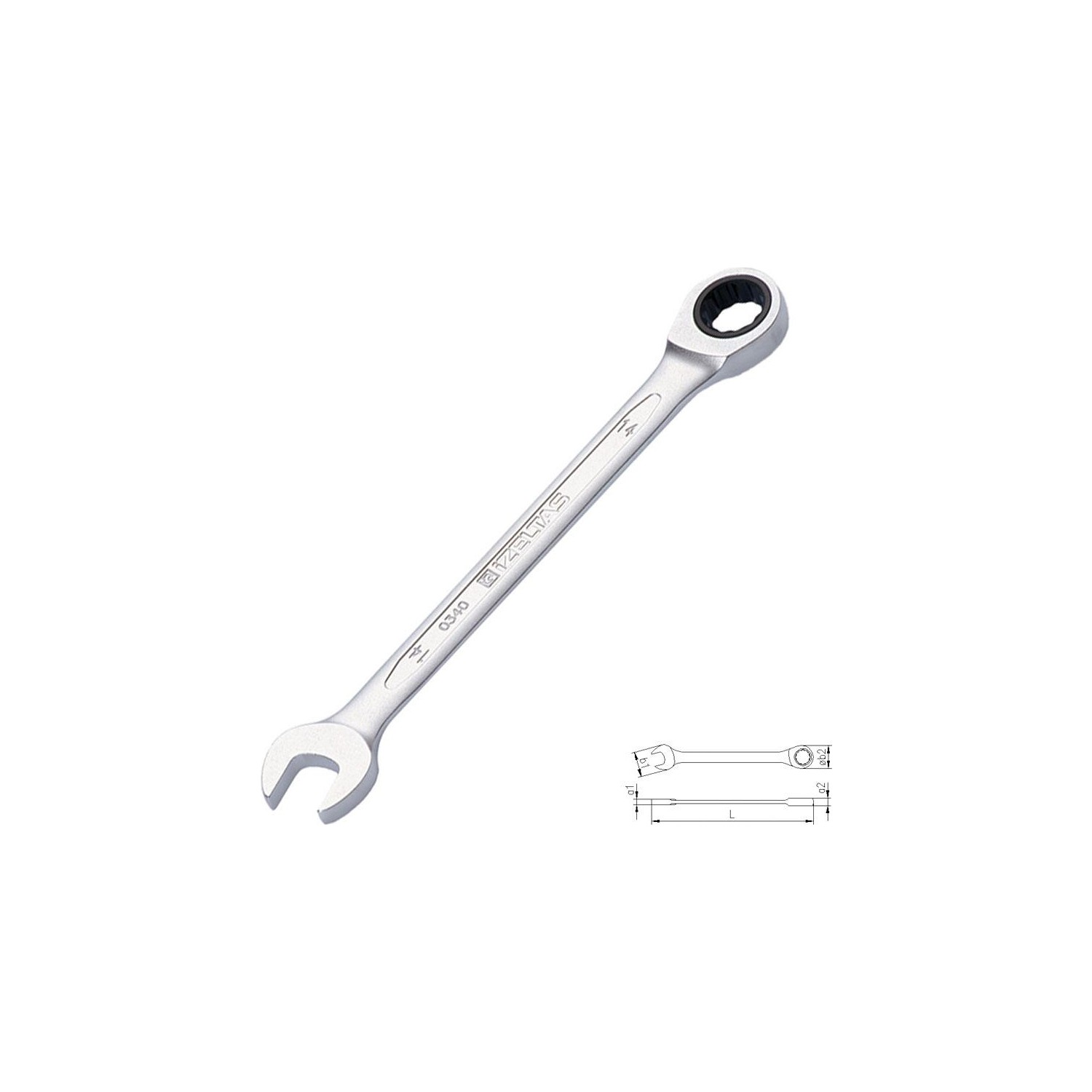 İzeltaş  0340 Cırcır Kombine Anahtar 13 Mm