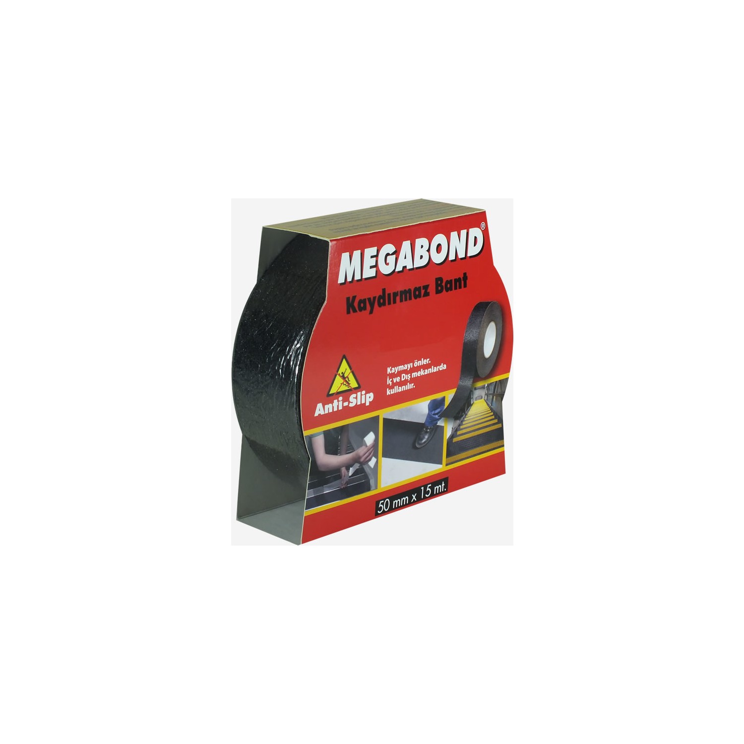 Megabond Kaydırmaz Bant Merdiven Zemin 50Mm X 25 Metre