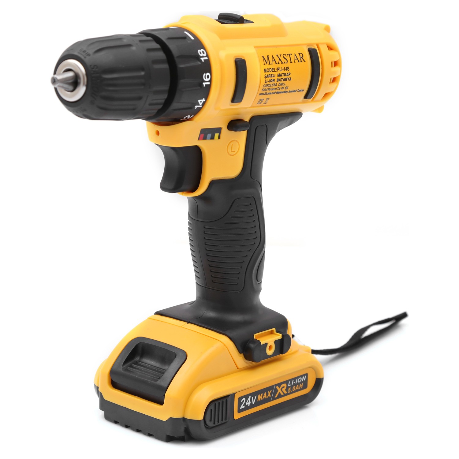 Maxstar Turbo Tools 24V 4000 Ma 2 Li-Ion Çift Akülü Profesyonel Vidalama Şarjlı Matkap Yeni
