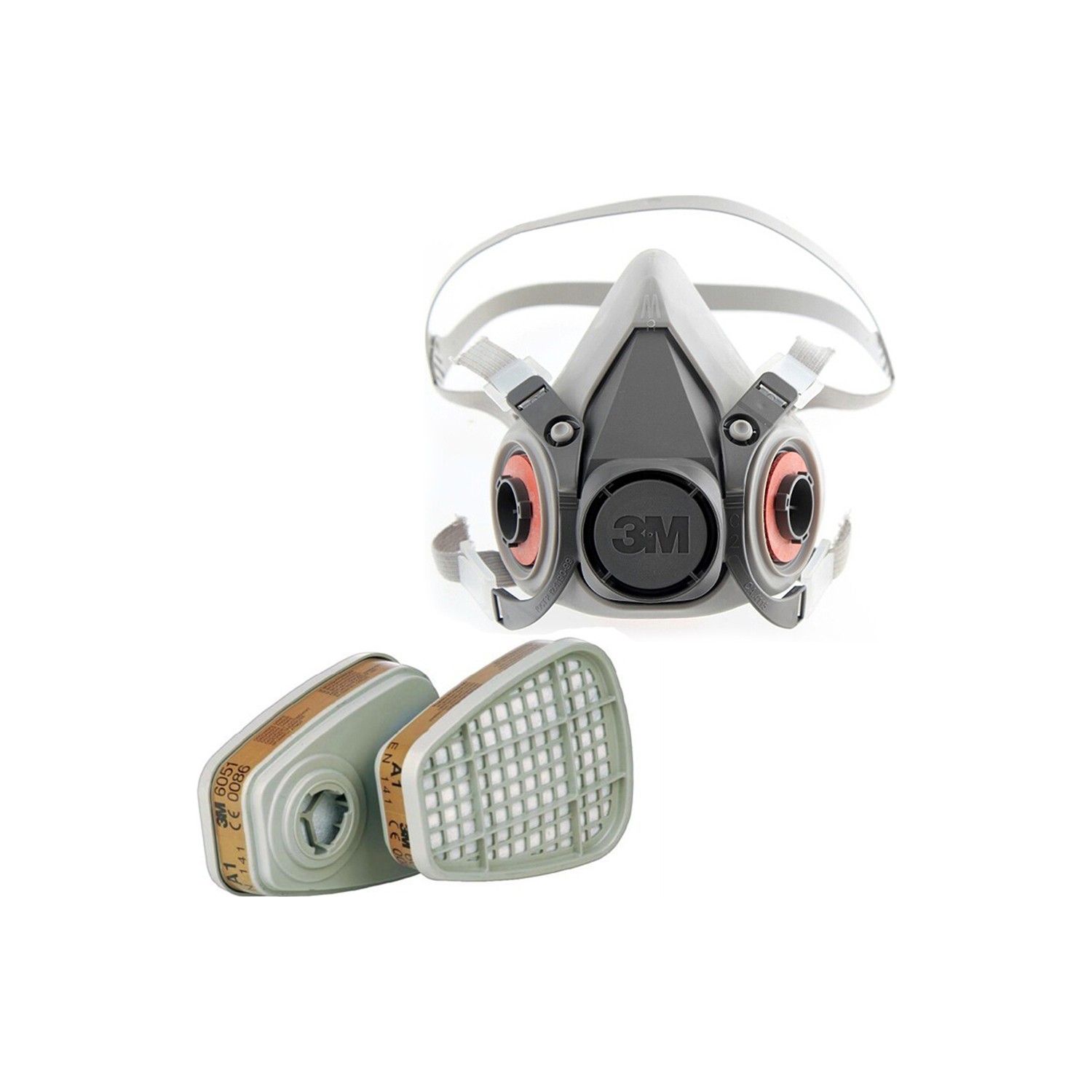 3M 6200 Yarım Yüz Maskesi ve 3M 6051 A1 Maske Filtresi