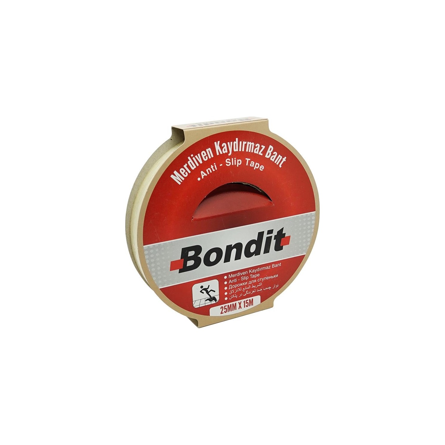 Bondit Merdiven Kaydırmaz Bant Şeffaf 25Mm x 15Mt.