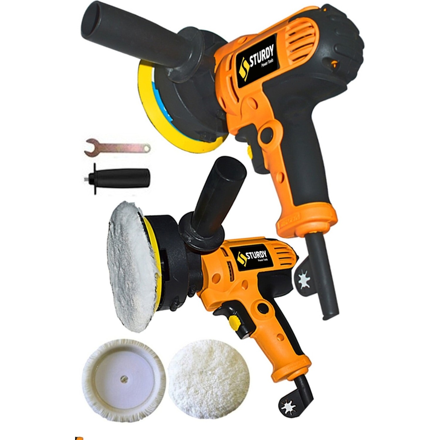 Sturdy Power Profesyonel 600 Watt 6 Kademe Hız Kontrol Ayarlı Koltuk Yıkama, Polisaj Makinesi