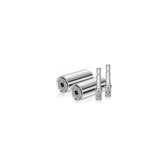 Predator Grip Universal Soket Metalik Gri Lokma 2 Takım