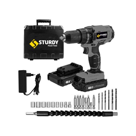 Sturdy 48V5AH Sanzumanlı Setlı Darbeli Lıon Extraordinary Matkap 23 Parca Setli