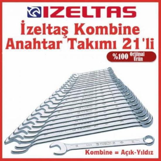 İzeltaş 21 Li Kombine Kısa Anahtar Takımı 0320 00 2121