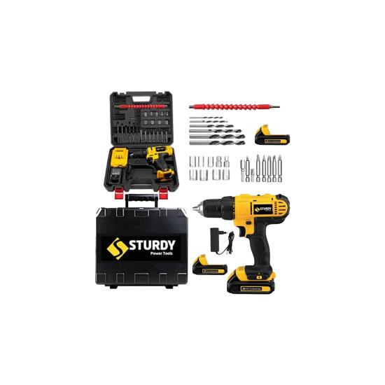Sturdy 58V 6AH Lıon Çift Akülü Krf Turbo Şarjlı Matkap 27 Parça Uç Setli