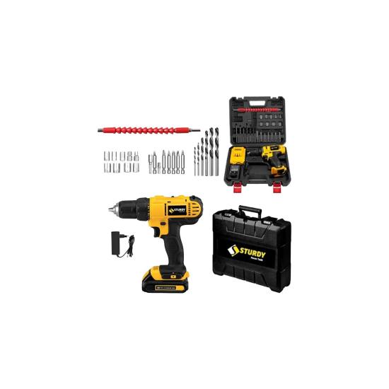Sturdy Japon Professıonel Tools 58V 8AH Ytr Metal Şanzıman Şarjlı Çift Akülü Vidalama 27PRÇ Uç Setli̇