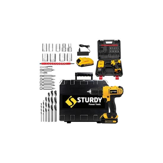 Sturdy Japon Professıonel Tools 58V 8AH Krz Metal Şanzıman Şarjlı Çift Akülü Vidalama 27PRÇ Uç Setli