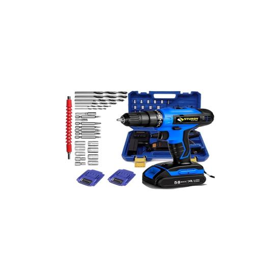 Sturdy Japon Professıonel Tools 58V 8AH Mv-R Metal Şanzıman Şarjlı Çift Akülü Vidalama 27PRÇ Uç Setli