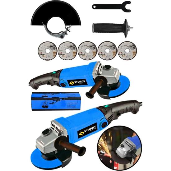 Sturdy Power Tools Japon Teknoloji Bakır Sargı 1100 W 125 mm Spiral Avuç Içi Kesme ve Taşlama Makinası New