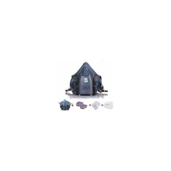 3m 7502 Yarım Yüz Maskesi + 3m 6059 Abek Filtre + 3m 5935 P3 Filtre +K501 Kapak