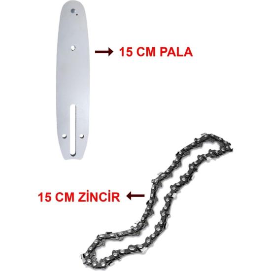 Sturdy Power Tools Mini Akülü Dal Budama Testere Uygun Yedek Zinciri +Palası 15 cm