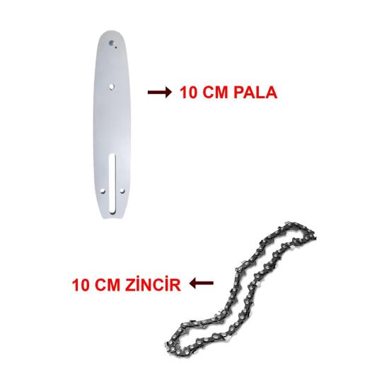 Sturdy Power Tools Mini Akülü Dal Budama Testere Uygun Yedek Zinciri + Palası 10 cm