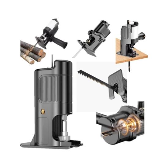 Sturdy Japon Technology - Şarjlı Elektrikli Matkap Pistonlu Jig Testere Aparatı Ağaç Metal Işleme Adaptör