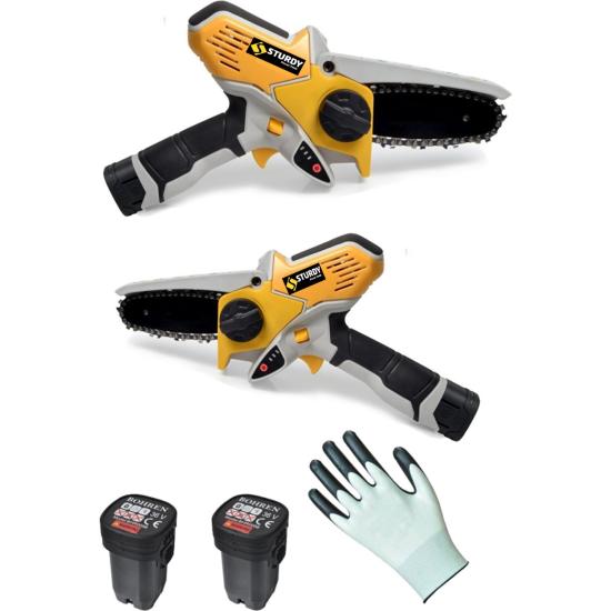 Sturdy Swordear Brushless Series 72V 10 Ah Li-On Akülü Dal Kesme Testere Bıçkı Makinası Çift Akülü