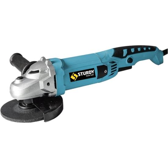 Sturdy 900 W Devir Ayarlı Çift Metal Dişli Şanzuman Demir Metal Kesme Taşlama Makinesi 125 mm Mavi