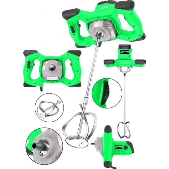 Sturdy F-3000 Bakir Sargı 6 Kademe Devirli Ayarlı Elektrikli Alçı Boya ve Harç Karıştırıcı Mikser