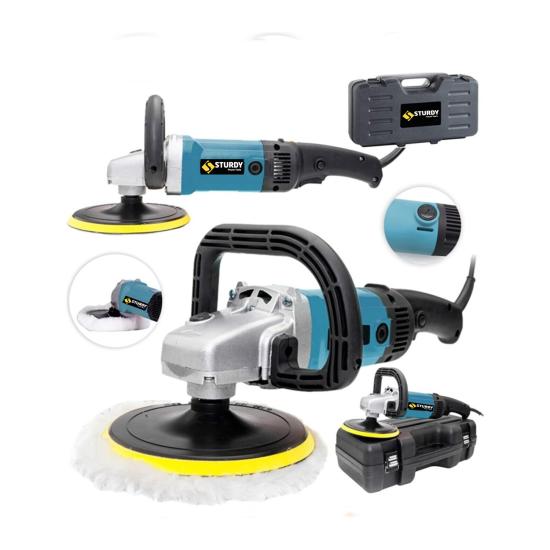 Sturdy 1200 Watt 6 Kademe Devir Ayarlı Polisaj Makinasi Zımpara Pasta Cila Makinesi Mavi