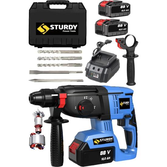 Sturdy Jt Seri Kömürsüz Motor Şarjlı Kırıcı Delici Matkap Hilti Çift Akülü Çantalı 0023TH