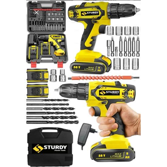 Sturdy Penetrator Seri 58V 10 Ah Lion Çift Akülü Metal Şanzuman Akülü Vidalama