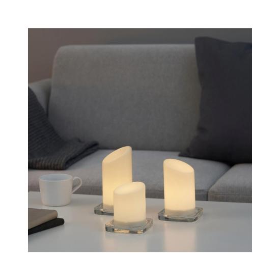 IKEA Adellövtrad Beyaz 3 Adet Led’li Blok Mum